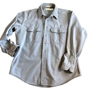 St. Johns Bay Men’s Chamois Cloth Cotton Soft Button Down Shirt, Size XL‎ Tall
